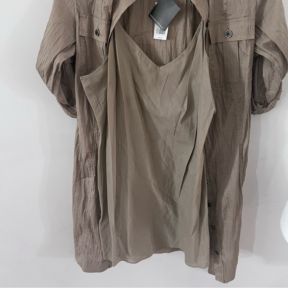 Banana Republic Cotton Khaki Cargo Utility Button Down Belted Dress |Size 6| NWT - Picture 6 of 10